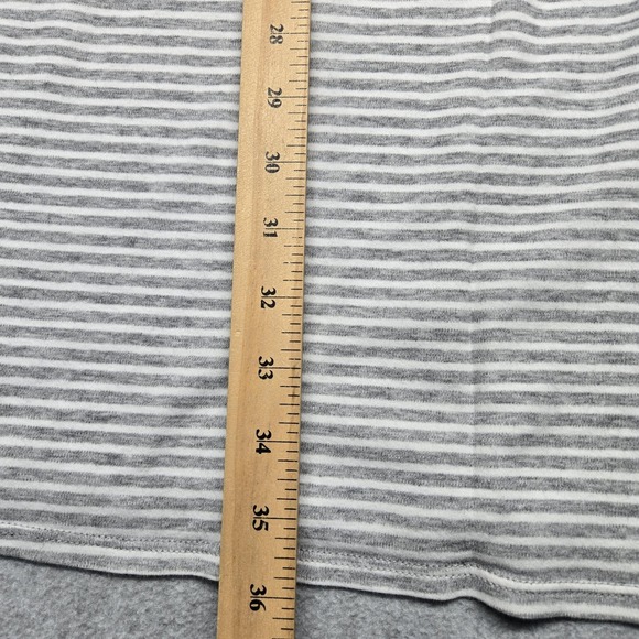 Eileen Fisher Dress Womens Medium Gray Stripe Organic Cotton TShirt Knit Casual - Picture 7 of 9